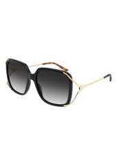 Gucci 56mm Gradient Square Sunglasses
