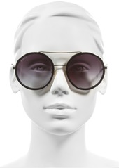 Gucci 56mm Round Sunglasses in Gold at Nordstrom
