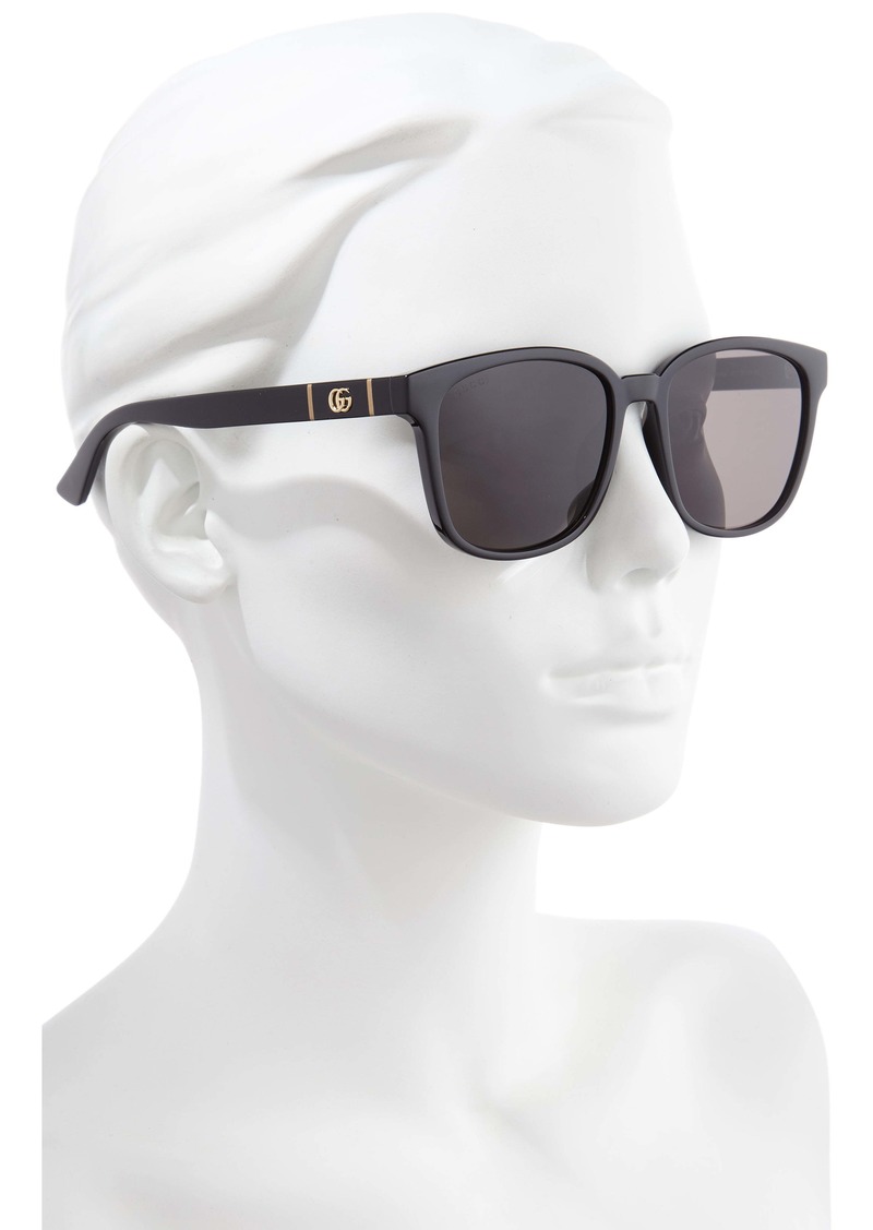 gucci 56mm square sunglasses