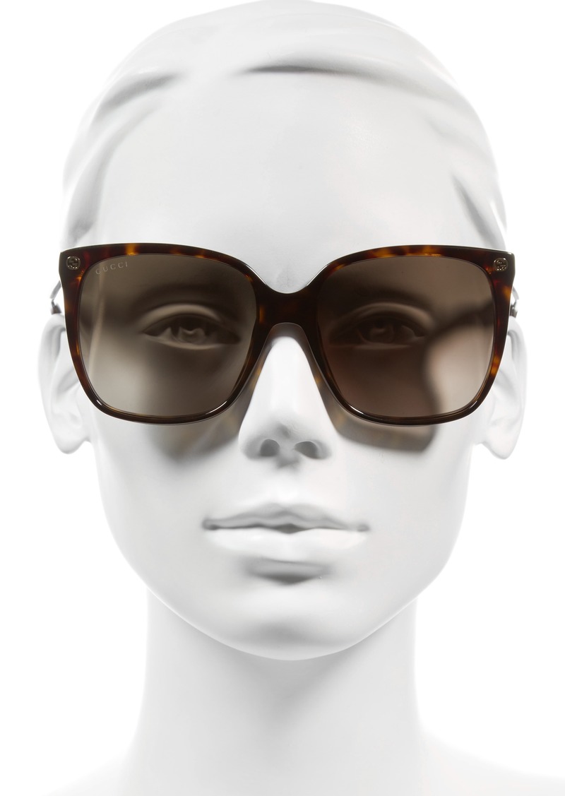 Gucci 57mm Gradient Square Sunglasses 