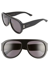 Gucci 58mm Flat Top Sunglasses in Black/Grey at Nordstrom