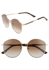 Gucci 58mm Gradient Round Sunglasses in Gold/Brown at Nordstrom