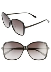 Gucci 60mm Rectangular Sunglasses in Black/Grey Gradient at Nordstrom