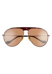 Gucci 65mm Oversize Aviator Sunglasses in Havana/Brown at Nordstrom