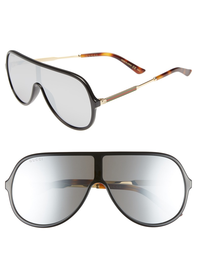 Gucci 99mm Oversize Shield Sunglasses 