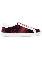 Gucci Ace GG-diamond towelling low-top trainers