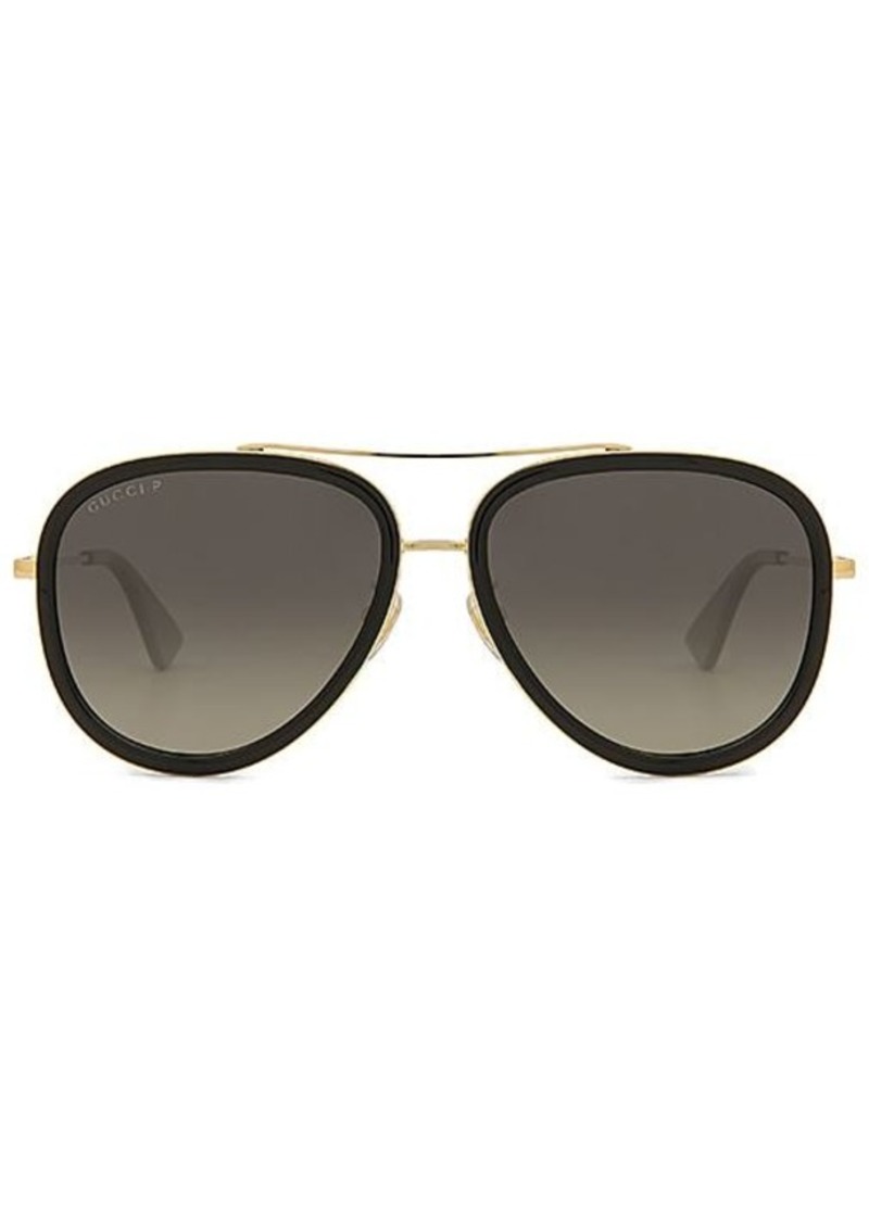 Gucci Web Block Pilot Sunglasses