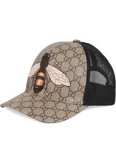 Gucci Bee print GG Supreme baseball hat