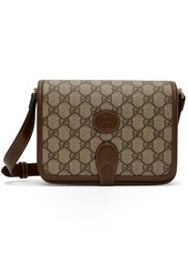 Gucci Beige & Brown GG Supreme Mini Shoulder Bag