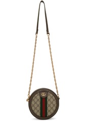 Gucci Beige Mini GG Supreme Round Ophidia Bag