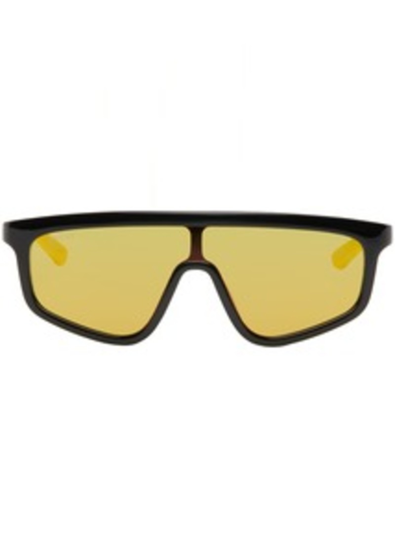 Gucci Black & Yellow Shield Sunglasses