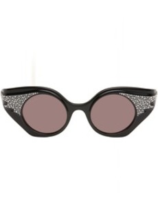 Gucci Black Crystal Cat-Eye Sunglasses