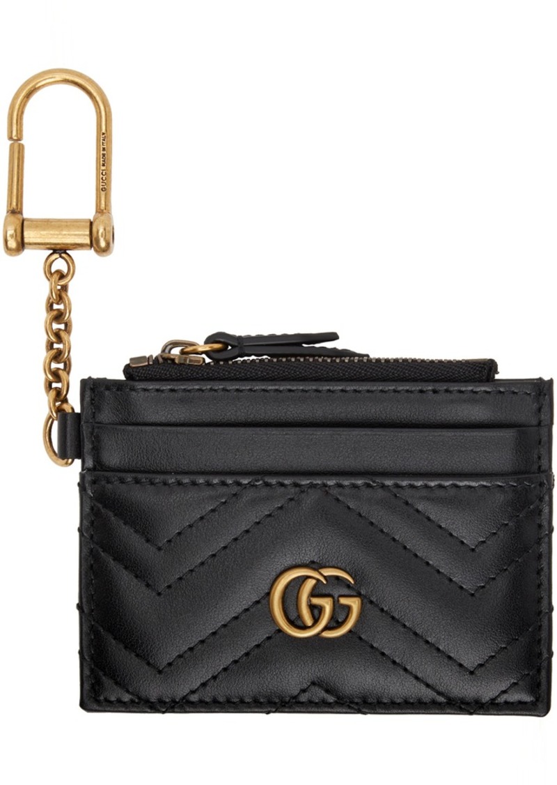Gucci Black GG Marmont 2.0 Quilted Card Holder