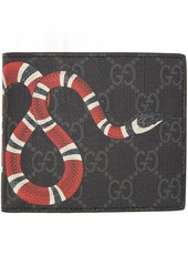 Gucci Black GG Supreme Snake Wallet