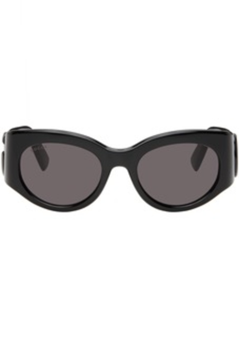 Gucci Black Marmont Monocolor Round Sunglasses