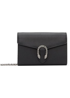Gucci Black Mini Dionysus Wallet Chain Bag