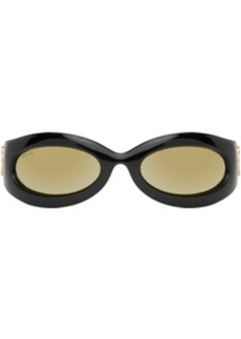 Gucci Black Oval Sunglasses