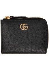 Gucci Black Small GG Marmont Zip Card Holder