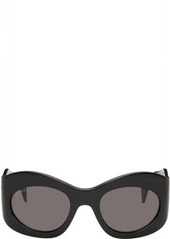 Gucci Black Wrapped Oval Sunglasses