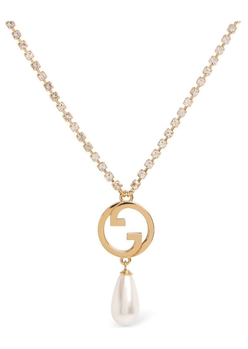 Gucci Blondie Embellished Brass Necklace