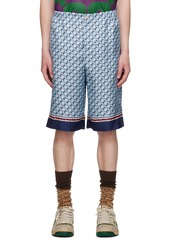 Gucci Blue Geometric Shorts