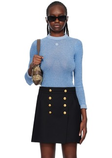 Gucci Blue Lamé Sweater