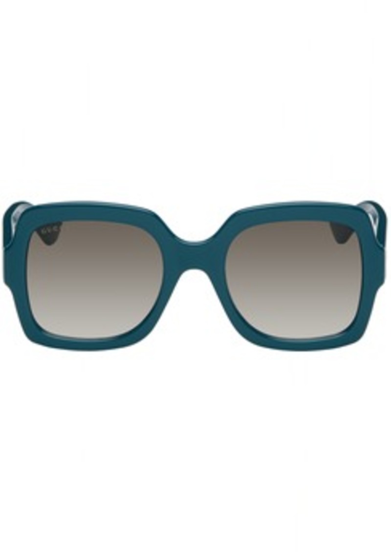 Gucci Blue Oversized Square Sunglasses