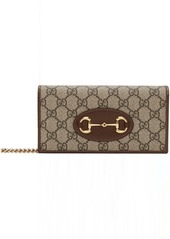 Gucci Brown GG Supreme 'Gucci 1955' Horsebit Wallet Bag