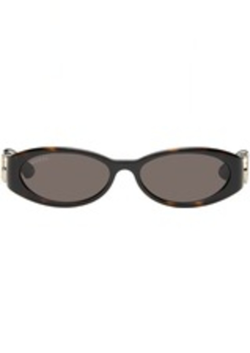 Gucci Brown Oval Sunglasses