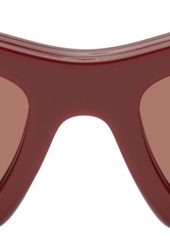 Gucci Burgundy Rectangular Sunglasses