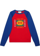 Cotton jersey sweatshirt with Gucci logo