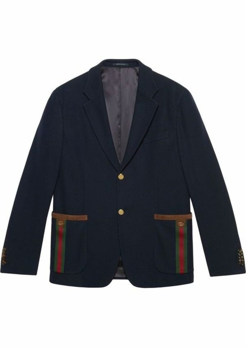 GUCCI Cotton single-breasted blazer jacket
