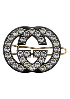 Gucci Crystal Embellished GG Hair Clip
