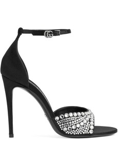 GUCCI Crystal-embellished high heel sandals