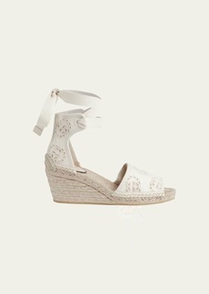 Gucci Damita GG Eyelet Wedge Espadrille Sandals