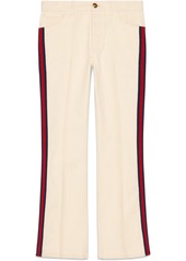 Gucci Denim flare pant with Web
