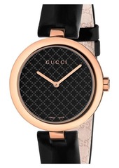 Gucci Diamantissima Leather Strap Watch