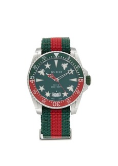 Gucci Dive 40MM Stainless Steel & Web Strap Watch
