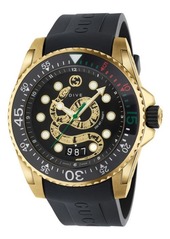 Gucci Dive Snake Rubber Strap Watch