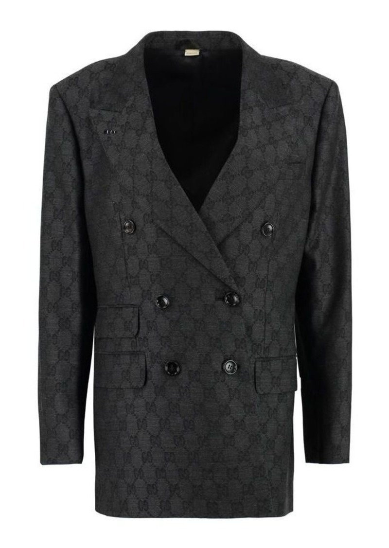 GUCCI DOUBLE-BREASTED WOOL BLAZER