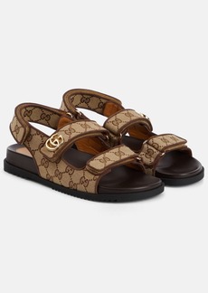 Gucci Double G canvas sandals