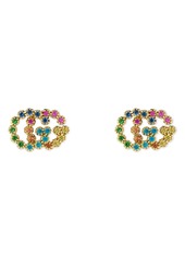 Gucci Double-G Multistone Stud Earrings