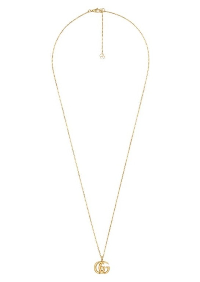 Gucci Double-G Pendant Necklace in Yellow Gold at Nordstrom