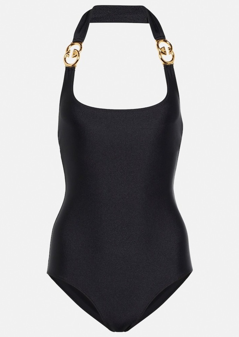 Gucci Embellished halterneck swimsuit