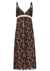 Gucci Embroidered floral-lace slip dress