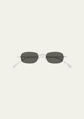 Gucci Engraved Logo Metal Oval Sunglasses