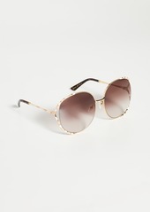 Gucci Feminine Fork Round Sunglasses