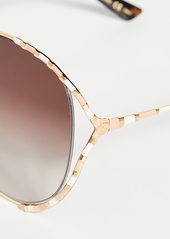 Gucci Feminine Fork Round Sunglasses