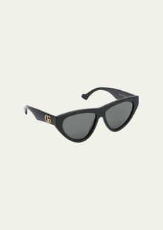 Gucci Flat-Top Acetate Cat-Eye Sunglasses
