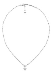 Gucci Floral Diamond Pendant Necklace in White Gold at Nordstrom